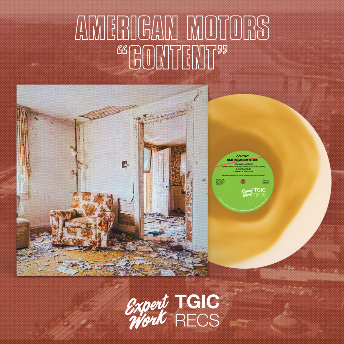 American Motors - Content - New LP Record 2024 Expert Work Spilled Coffee Vinyl - Post-punk / Art Rock / Ambient -vinylsuk