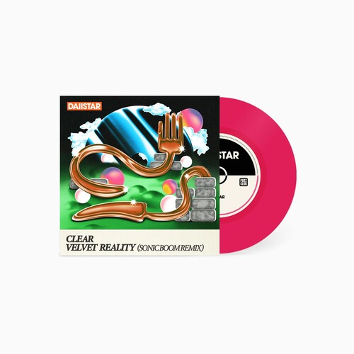 DAIISTAR - Clear / Velvet Reality - New 7" Single Record 2024 Fuzz Club Neon Pink Vinyl - Indie Rock / Noise Pop / Psychedelic -vinylsuk