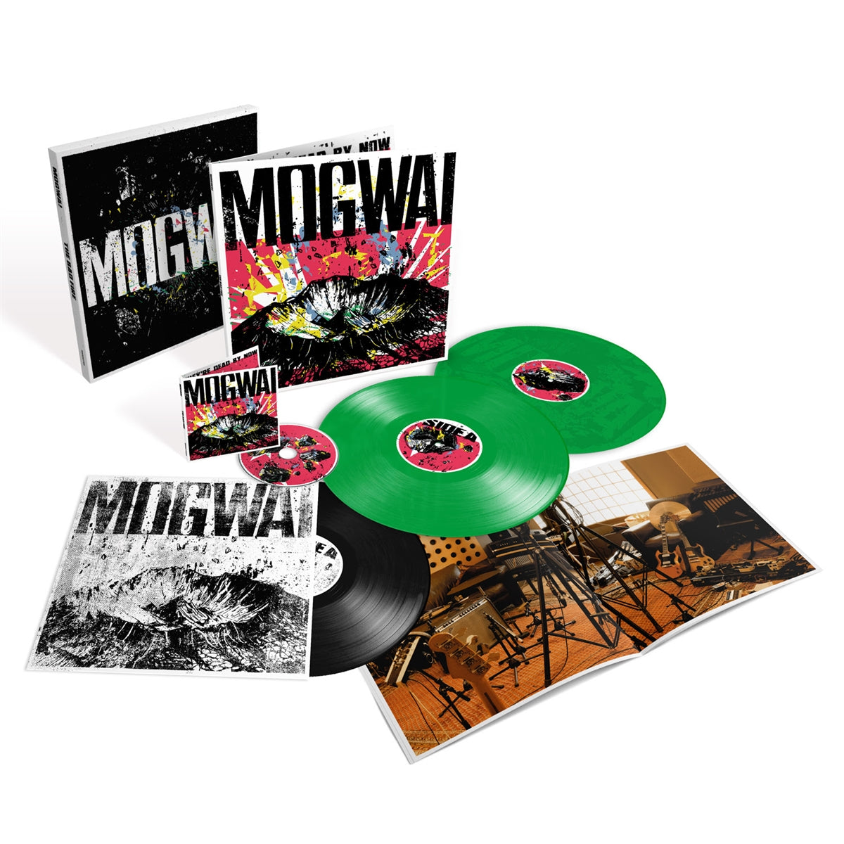 SIGNED / AUTOGRAPHED - Mogwai - The Bad Fire - New 3 LP Record Box Set 2025 Temporary Residence Ltd. Green Vinyl, CD & Photo Book - Post Rock -vinylsuk