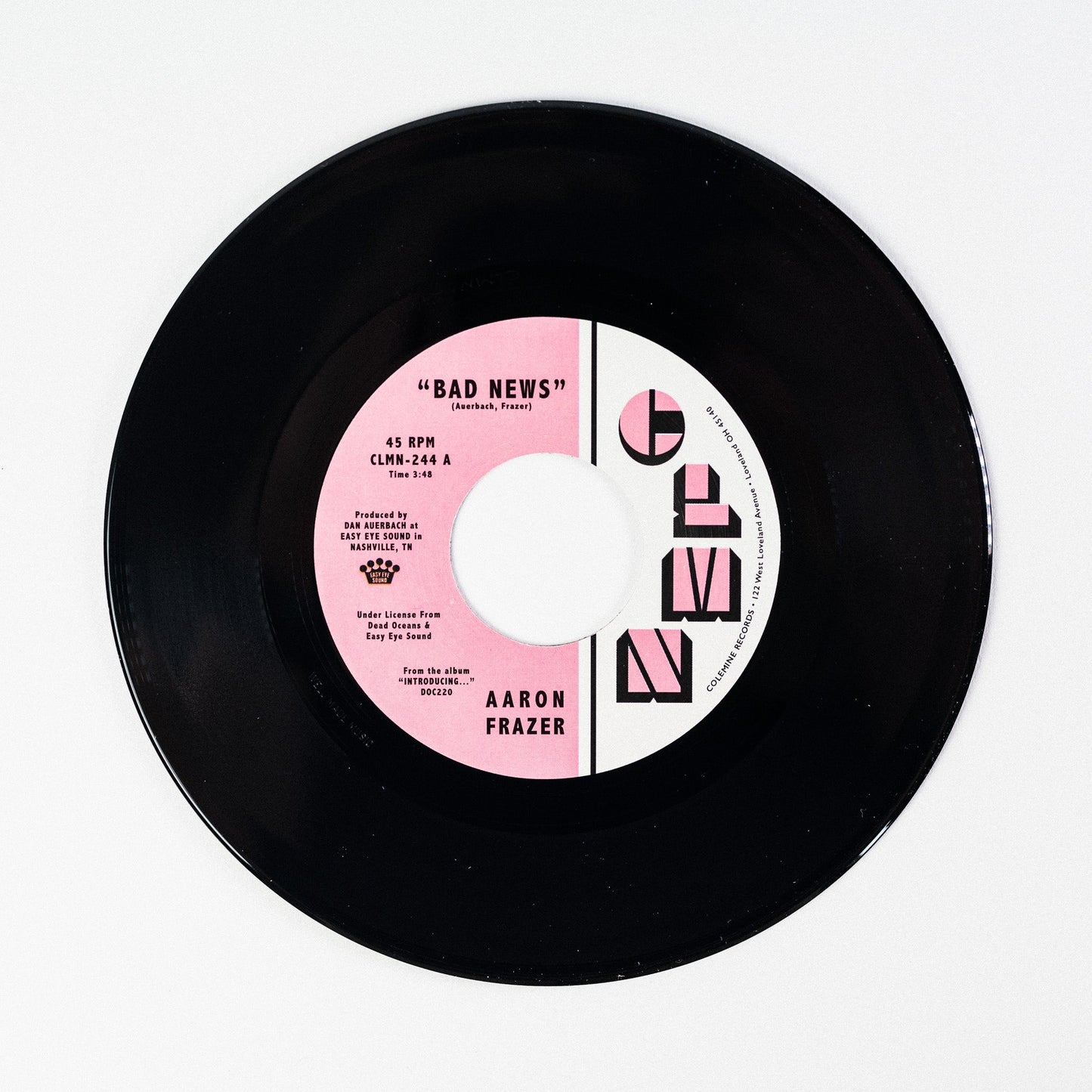 Aaron Frazer - Bad News / Done Lyin' - New 7" Single Record 2024 Colemine Black Vinyl - Soul -vinylsuk