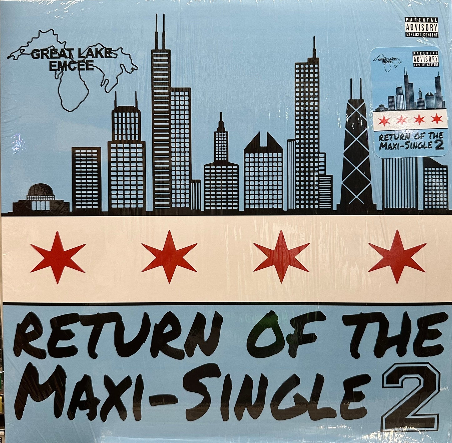 Great Lake Emcee - Return Of The Maxi-Single 2 - New LP Record 2024 Self Released Red, White & Blue Splatter Vinyl & Download (50 Made) - Chicago Hip Hop -vinylsuk