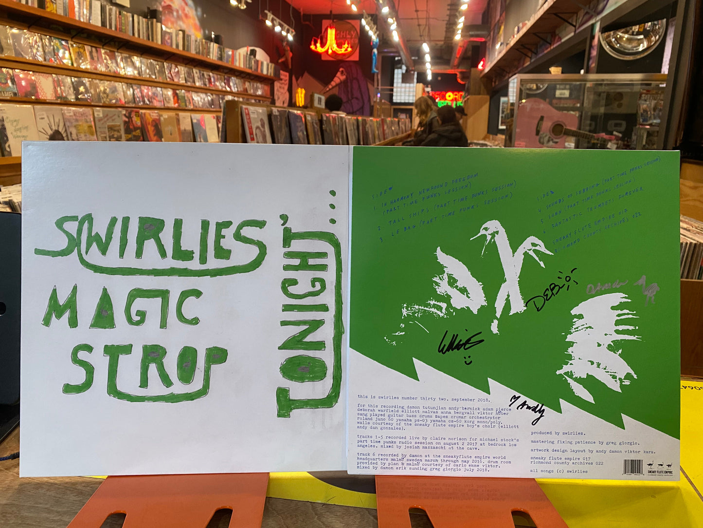 Signed Autographed - Swirlies - Magic Strop: Tonight (2018) - New EP Record 2024 Sneaky Flute 180 gram Red Vinyl & Download - Shoegaze / Indie Rock -vinylsuk