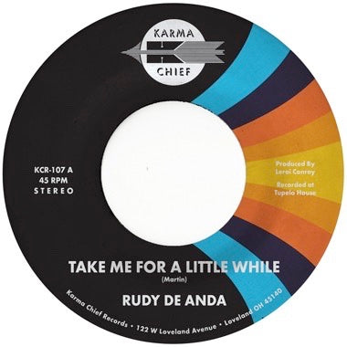 Rudy De Anda - Take Me For A Little While / 83 - New 7" Single Record 2024 Karma Chief Random Color Vinyl - Soul / Latin -vinylsuk