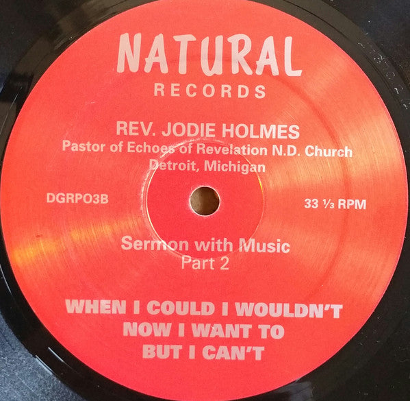 Rev. Jodie Holmes - When I Could I Wouldn't Now I Want To But I Can't - New LP Record 2017 Natural Detroit Gospel Reissue Project Vinyl & Insert - Gospel / Soul / Religious -vinylsuk