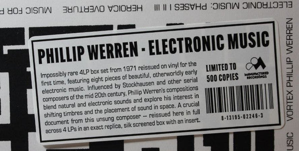 Phillip Werren - Electronic Music - New 4 LP Record 2024 Manufactured Vinyl - Electronic / Avantgarde / Ambient -vinylsuk