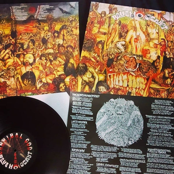 Blue Holocaust - Flesh For The Cannibal God - New LP Record 2019 Septic Aroma Of Reeking Stench Greece Vinyl, 2x Inserts & Sticker - Goregrind -vinylsuk