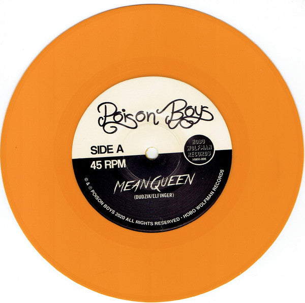 Poison Boys - Mean Queen / Take a Chance With Me - New 7" Single Record 2024 Hobo Wolfman Opaque Yellow Vinyl - Chicago Punk / Garage Rock -vinylsuk