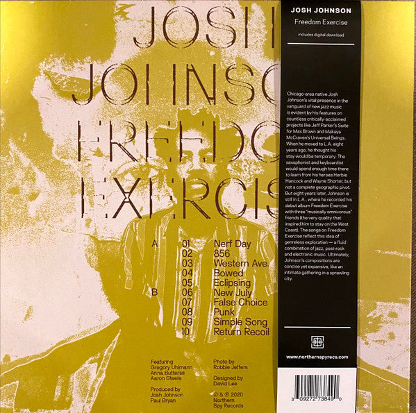 Josh Johnson - Freedom Exercise - New LP Record 2020 Northern Spy USA Vinyl - Chicago Jazz / Avant-garde Jazz -vinylsuk