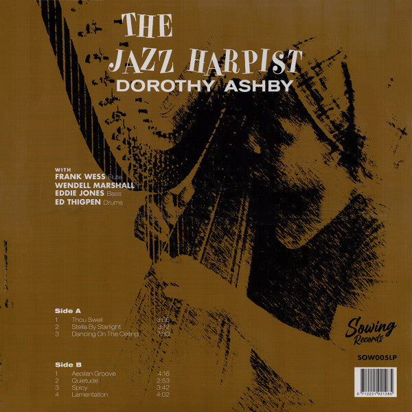 Dorothy Ashby - The Jazz Harpist (1957) - New LP Record 2021 Sowing Europe Clear Vinyl - Jazz -vinylsuk