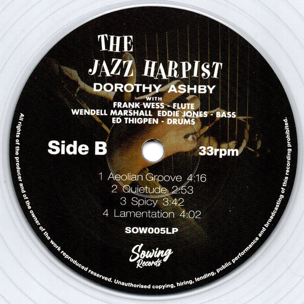 Dorothy Ashby - The Jazz Harpist (1957) - New LP Record 2021 Sowing Europe Clear Vinyl - Jazz -vinylsuk