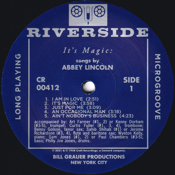 Abbey Lincoln - It's Magic (1958) - New LP Record 2021 Riverside / Vinyl Me, Please. Classics Mono 180 Gram Vinyl - Vocal Jazz -vinylsuk