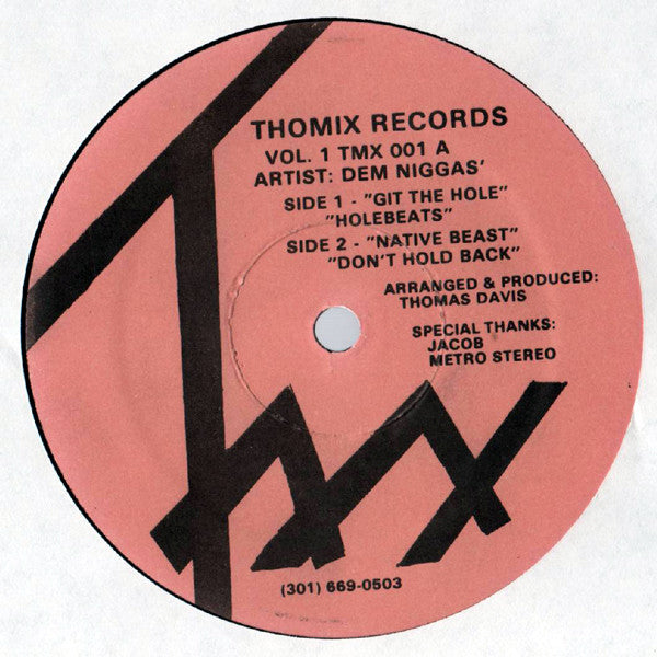 Dem Niggas - Vol. 1 - VG+ 12" Single Record Thomix Vinyl - House -vinylsuk