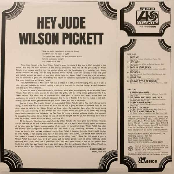 Wilson Pickett - Hey Jude (1969) - New LP Record 2023 Atlantic Vinyl Me Please Club 180 gram Vinyl - Soul / Funk / R&B -vinylsuk