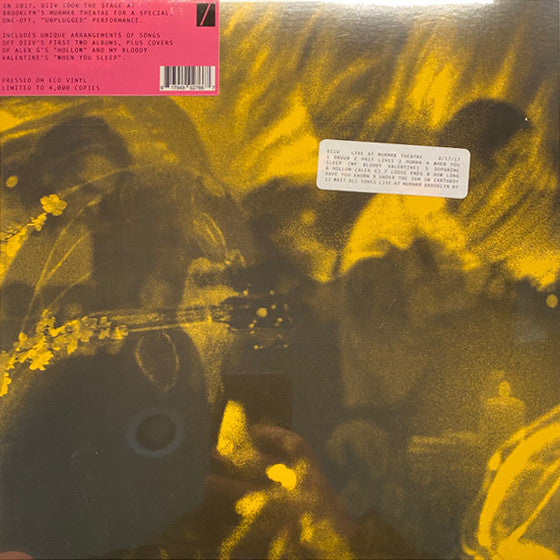 DIIV - Live At Murmrr Theatre Brooklyn NY - New LP Record Store Day 2023 Captured Tracks RSD Eco Vinyl - Rock / Shoegaze -vinylsuk