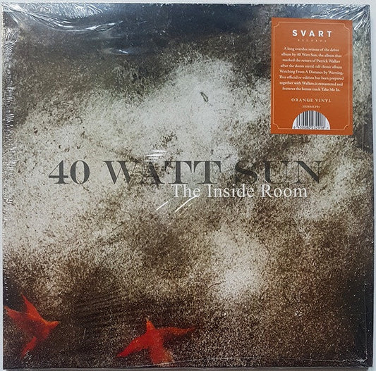 40 Watt Sun – The Inside Room (2011) - New 2 LP Record 2023 Svart Orange Translucent Vinyl - Doom Metal -vinylsuk