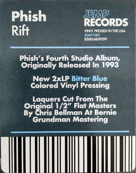 Phish - Rift (1993) - New 2 LP Record 2024 Jemp Bitter Blue Vinyl - Psychedelic Rock / Jam Band -vinylsuk