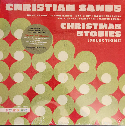 Christian Sands - Christmas Stories - New LP Record 2023 Mack Avenue Red Vinyl - Holiday / Contemporary Jazz -vinylsuk