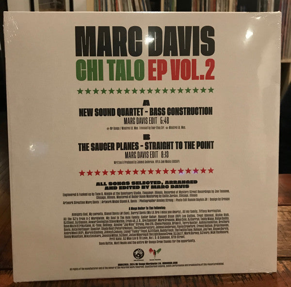 Marc Davis - Chi Talo EP Volume 2 - New 12" EP Record 2024 Mr Bongo UK Red Vinyl (300 Made) - Chicago Disco / Boogie / Funk -vinylsuk