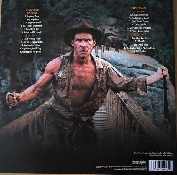 DAMAGED COVER - John Williams - Indiana Jones And The Temple Of Doom (The Original Motion Picture 1984) - New 2 LP Record 2024 Walt Disney Vinyl - Soundtrack -vinylsuk