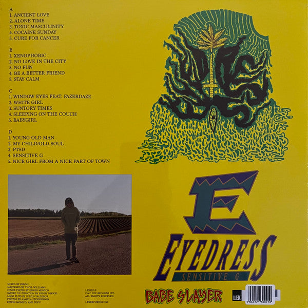 Eyedress - Sensitive G (2018) - New 2 LP Record 2024 Lex UK Transparent Lime Green Vinyl - Dream Pop / Shoegaze / Indie Rock / Indie Pop -vinylsuk