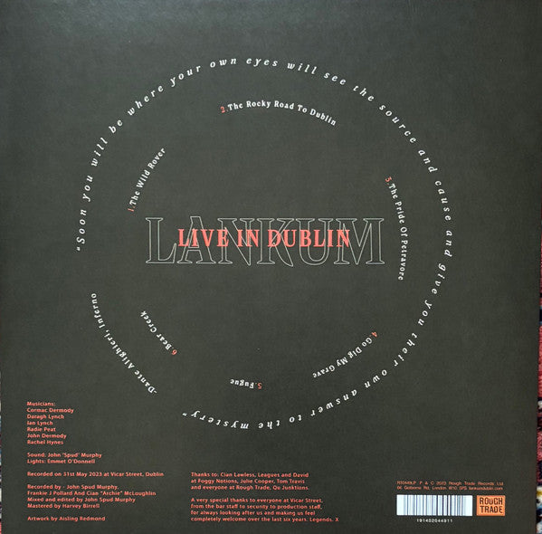 Lankum - Live In Dublin - New EP Record 2023 Rough Trade UK Import Vinyl - Folk / Celtic -vinylsuk