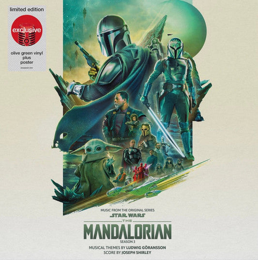 Ludwig Göransson / Joseph Shirley - Star Wars : The Mandalorian Season 3 (Music From The Original Series) - New LP Record 2024 Disney Lucasfilm Target Exclusive Olive Green Vinyl & Poster - Soundtrack / Score -vinylsuk