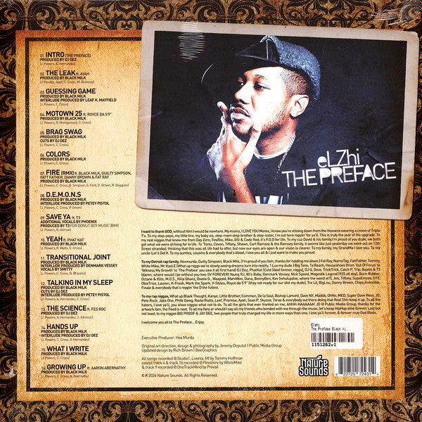 Elzhi - The Preface (2008) - New 2 LP Record 2024 Nature Sounds Vinyl - Hip Hop -vinylsuk