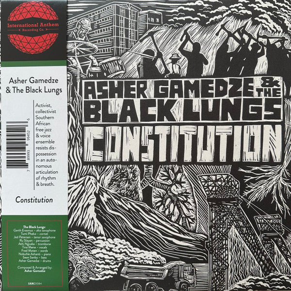 Asher Gamedze & The Black Lungs - Constitution - New 2 LP Record 2024 International Anthem Vinyl - Free Jazz / Spiritual / South African -vinylsuk