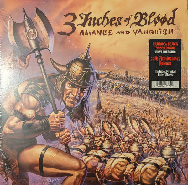 3 Inches Of Blood - Advance And Vanquish (2004) - New LP Record 2024 Roadrunner Orange & Black Vinyl - Heavy Metal -vinylsuk