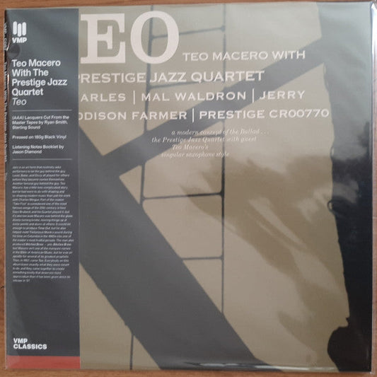 Teo Macero With The Prestige Jazz Quartet - Teo (1957) - New LP Record 2024 Prestige Vinyl Me Please 180 gram Vinyl - Jazz / Bop -vinylsuk