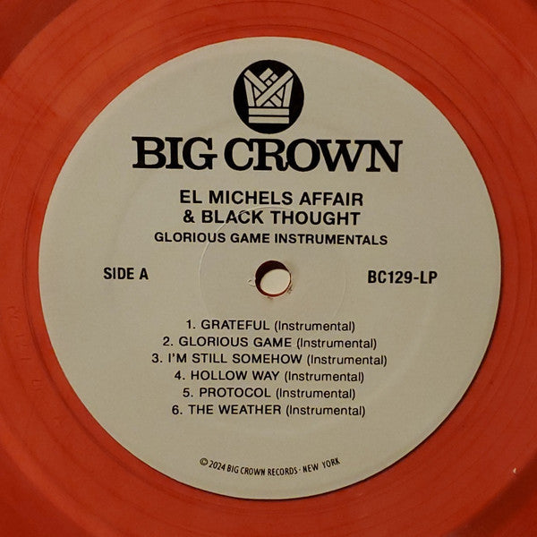 El Michels Affair - Black Thought - Glorious Game Instrumentals - New LP Record 2024 Big Crown Blood Smoke Vinyl - Soul / Funk / Instrumental -vinylsuk