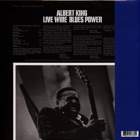 Albert King - Live Wire / Blues Power (1968) - New LP Record 2024 Stax Craft Recordings 180 gram Vinyl - Rhythm & Blues / Soul / Blues -vinylsuk