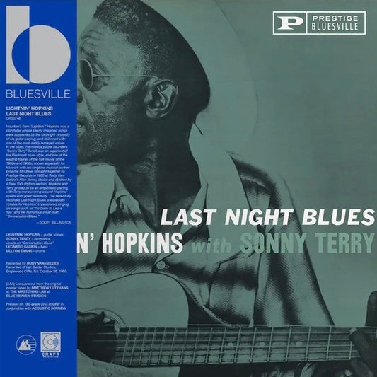 Lightnin' Hopkins With Sonny Terry - Last Night Blues (1961) - New LP Record 2024 Prestige Bluesville Craft Recordings 180 gram Vinyl - Blues / Texas Blues -vinylsuk