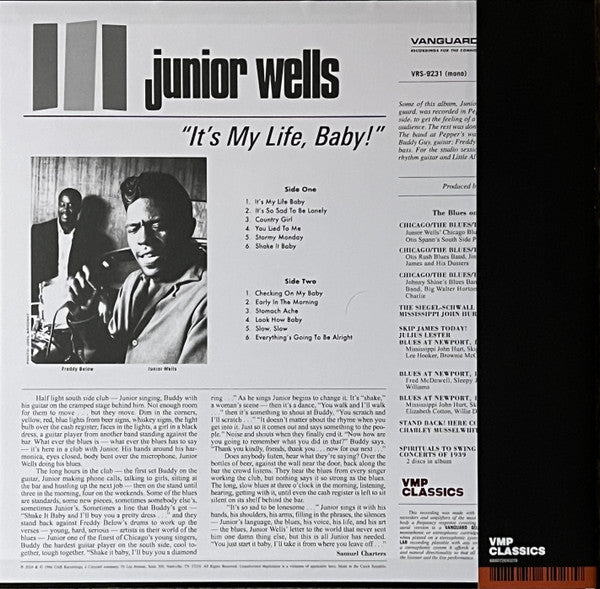 Junior Wells - It's My Life, Baby (1966) - New LP Record 2024 Vanguard Craft Recordings Vinyl Me, Please 180 gram Vinyl - Chicago Blues -vinylsuk