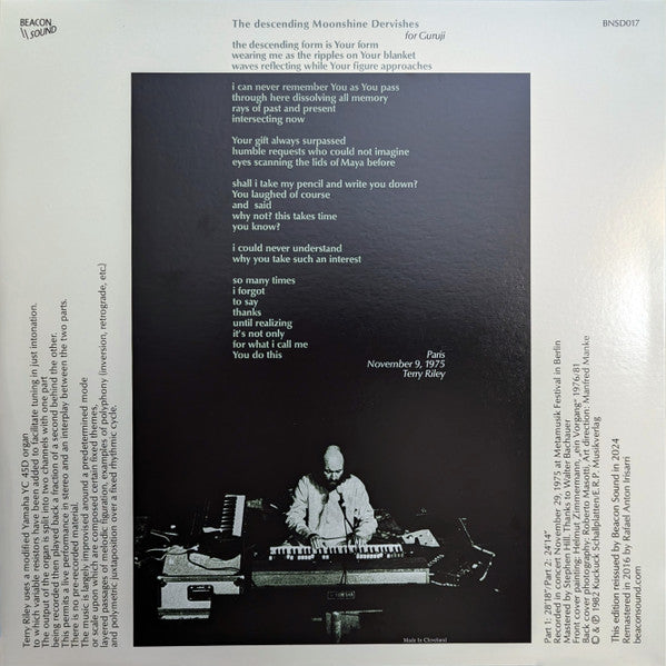 Terry Riley – Descending Moonshine Dervishes (1982) - New LP Record 2024 Beacon Sound Vinyl - Modern Classical / Minimal -vinylsuk