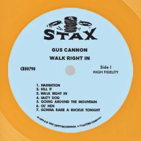 Gus Cannon - Walk Right In (1963) - New LP Record 2024 Stax Craft Recordings Vinyl Me Please Yellow 180 gram Vinyl & Art Print - Country Blues / Memphis Blues -vinylsuk