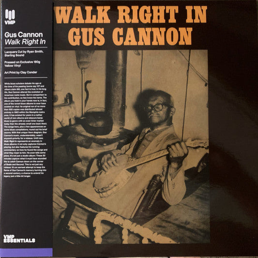 Gus Cannon - Walk Right In (1963) - New LP Record 2024 Stax Craft Recordings Vinyl Me Please Yellow 180 gram Vinyl & Art Print - Country Blues / Memphis Blues -vinylsuk