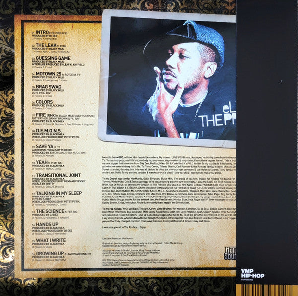 Elzhi - The Preface (2008) - New 2 LP Record 2024 Nature Sounds Vinyl Me Please Club Black & Gold Vinyl - Hip Hop -vinylsuk