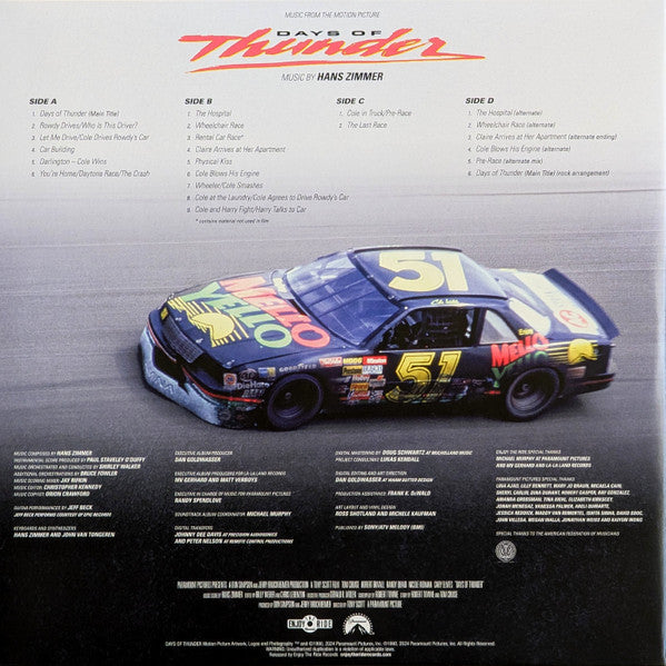 Hans Zimmer - Days Of Thunder (Music From The Motion Picture 2013) - New 2 LP Record 2024 Enjoy The Ride Paramount Neon Mello Yello Vinyl -Soundtrack / Score -vinylsuk