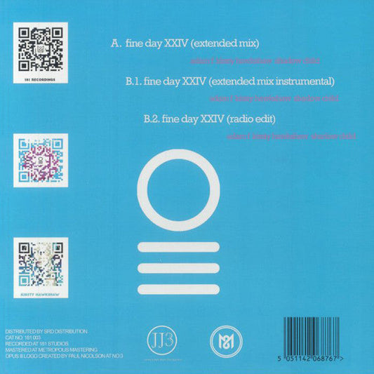 Opus III - Fine Day XXIV - New 12" Single Record 2024 181 Recordings UK Clear Blue Vinyl - UK Garage / Breaks -vinylsuk