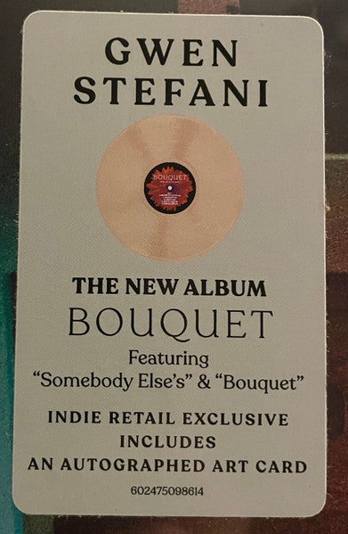 Signed Autographed - Gwen Stefani - Bouquet - New LP Record 2024 Interscope Champagne Vinyl & Autographed Art Card - Pop / Country Rock -vinylsuk