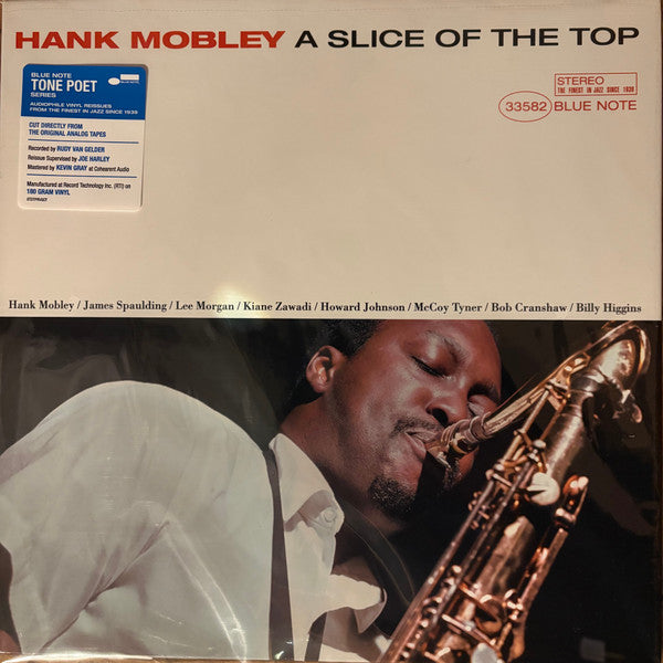 Hank Mobley - A Slice Of The Top (1979) - New LP Record 2024 Blue Note Tone Poet Series Vinyl - Hard Bop -vinylsuk