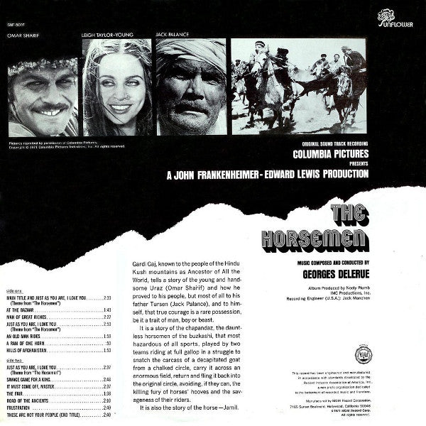 Georges Delerue - The Horsemen (Original Recording) - New LP Record 1971 Sunflower MGM USA Original Vinyl - Soundtrack -vinylsuk