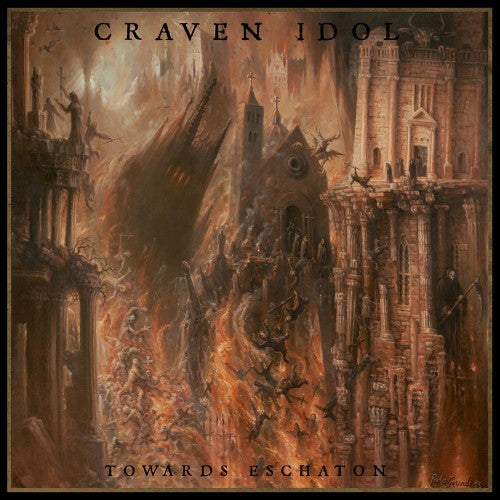 Craven Idol - Towards Eschaton - New LP Record 2013 Dark Descent USA Orange & Black Vinyl - Black Metal / Thrash -vinylsuk