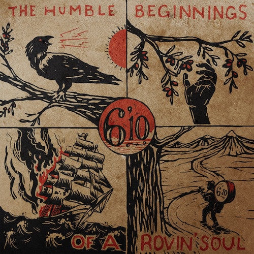 6'10 ‎– The Humble Beginnings Of A Rovin' Soul - New Lp Record 2014 USA Oxblood Vinyl - Flatfoot 56 Chicago Folk Rock -vinylsuk