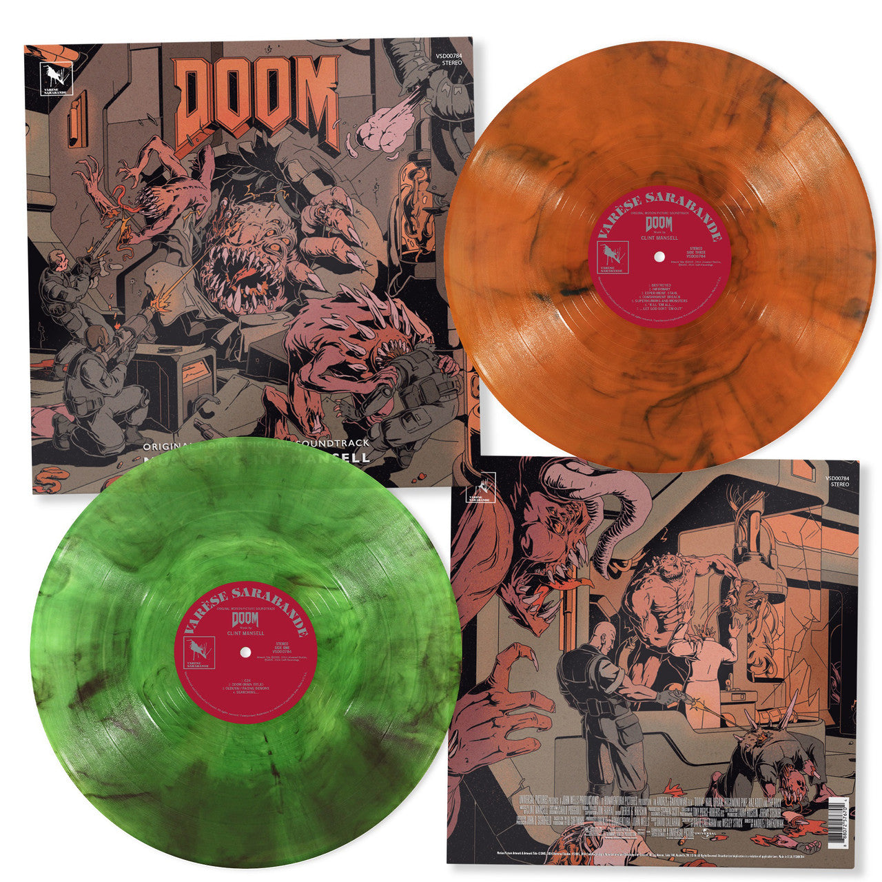 Clint Mansell - Doom (Original Motion Picture Soundtrack)(2005) - New 2 LP Record 2024 Varèse Sarabande Orange & Green Smoke Vinyl -  Soundtrack / Industrial -vinylsuk